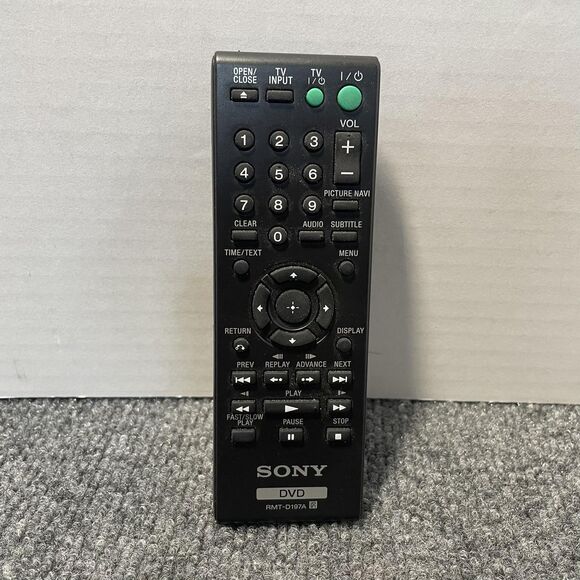Sony DVD Remote Control Black RMT-D197A Genuine Replacement Multi-Function OEM - Picture 1 of 6